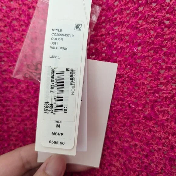 NWT Alice + Olivia Pink Cardigan Sweater - Picture 4 of 4